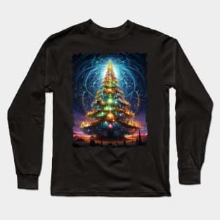 Fantastical Bright Christmas Tree Long Sleeve T-Shirt